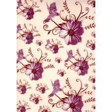Ref. 79120 - Decalque flor com beija flor lilás