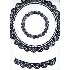 Ref. 79358 - Decalque renda prato fundo preto Ref. 79358 - Decalque renda prato fundo preto