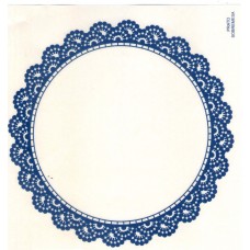 Ref. 79357 - Decalque renda prato sobremesa azul marinho Ref. 79357 - Decalque renda prato sobremesa azul marinho