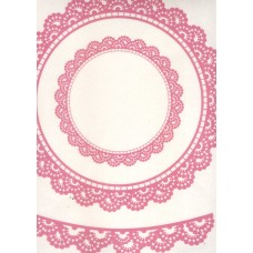 Ref. 79359 - Decalque renda prato raso rosa Ref. 79359 - Decalque renda prato raso rosa