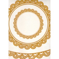 Ref. 79359 - Decalque renda prato raso caramelo Ref. 79359 - Decalque renda prato raso caramelo