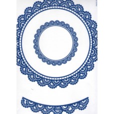 Ref. 79358 - Decalque renda prato fundo azul marinho Ref. 79358 - Decalque renda prato fundo azul marinho