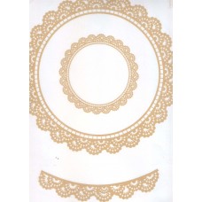 Ref. 79358 - Decalque renda prato fundo caramelo Ref. 79358 - Decalque renda prato fundo caramelo