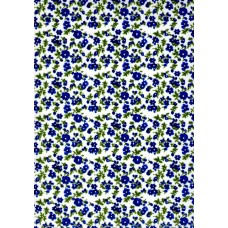 Ref. 78826 - Decalque chapado floral azul escuro