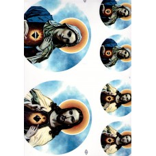 Ref. 78934 - Decalque Sagrado coração de Maria e Jesus