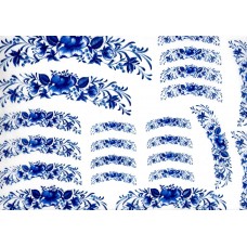 Ref. 79049 - Decalque arabesco floral azul