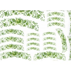 Ref. 79050 - Decalque arabesco floral verde
