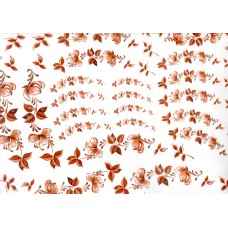 Ref. 79052 - Decalque arabesco floral marrom