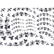 Ref. 79053 - Decalque arabesco floral preto