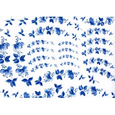 Ref. 79055 - Decalque arabesco floral azul