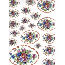 Ref. 79063 - Decalque arabesco floral redondo rosa