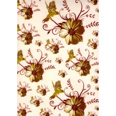 Ref. 79118 - Decalque flor c/ beija flor verde