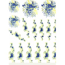 Ref. 79178 - Decalque flor azul marinho